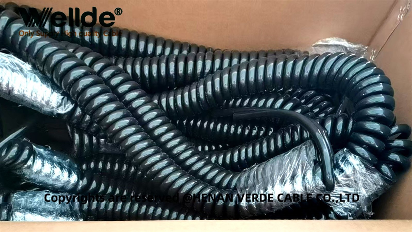 5 Core 15mm Coiled Cable